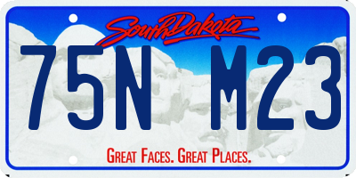 SD license plate 75NM23