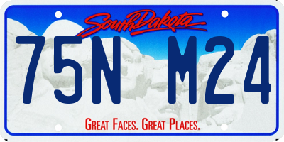 SD license plate 75NM24