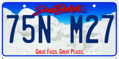 SD license plate 75NM27