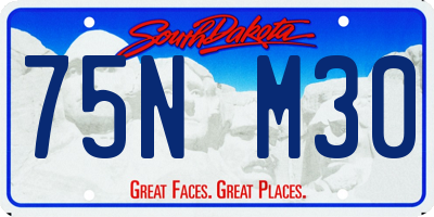 SD license plate 75NM30