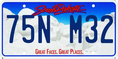 SD license plate 75NM32