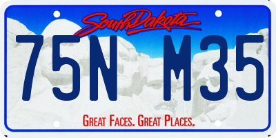 SD license plate 75NM35
