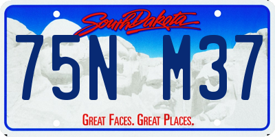 SD license plate 75NM37
