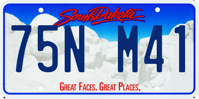 SD license plate 75NM41