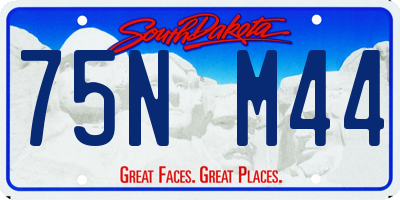 SD license plate 75NM44