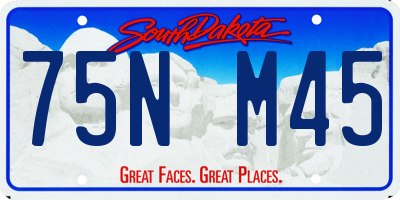 SD license plate 75NM45