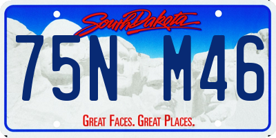 SD license plate 75NM46