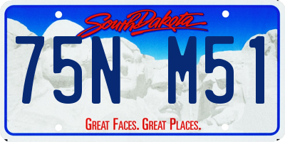 SD license plate 75NM51