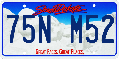 SD license plate 75NM52