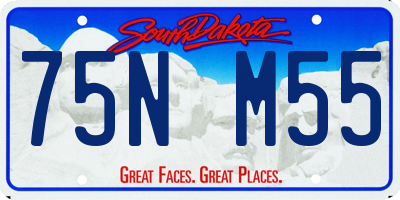 SD license plate 75NM55