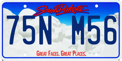 SD license plate 75NM56