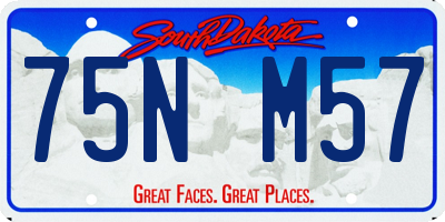 SD license plate 75NM57