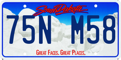 SD license plate 75NM58