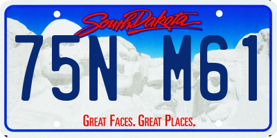 SD license plate 75NM61