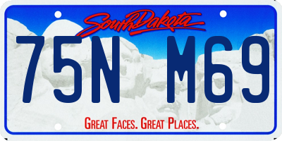 SD license plate 75NM69