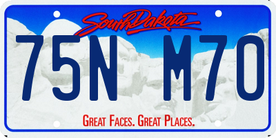 SD license plate 75NM70