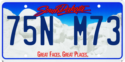 SD license plate 75NM73