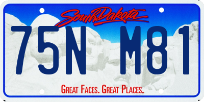 SD license plate 75NM81