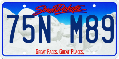 SD license plate 75NM89