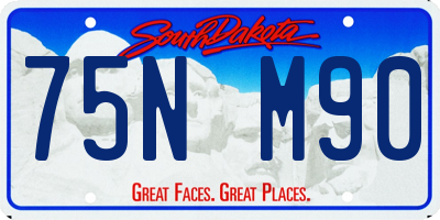 SD license plate 75NM90