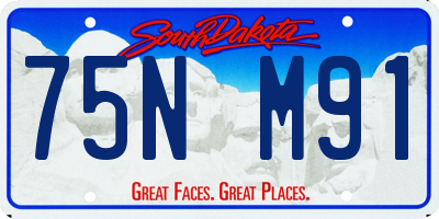 SD license plate 75NM91