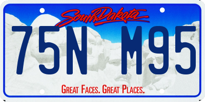 SD license plate 75NM95