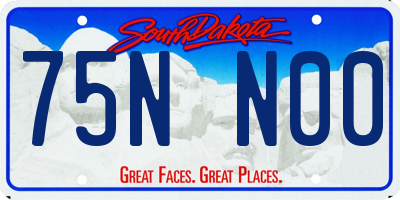 SD license plate 75NN00
