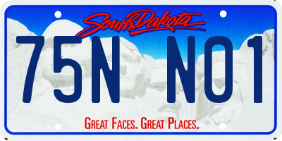 SD license plate 75NN01
