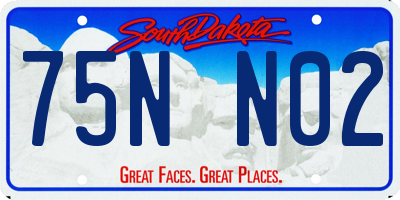 SD license plate 75NN02
