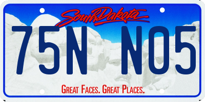 SD license plate 75NN05