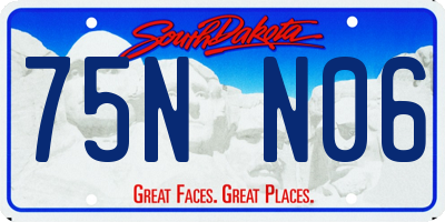 SD license plate 75NN06