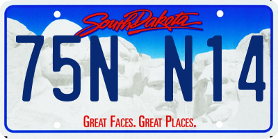 SD license plate 75NN14