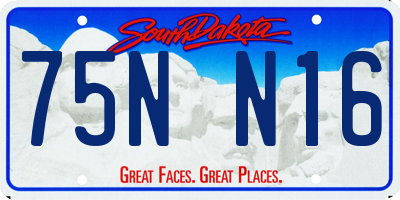SD license plate 75NN16