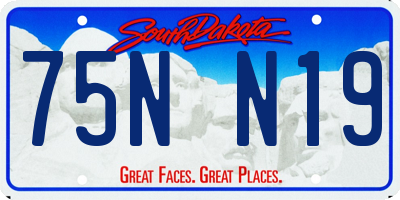 SD license plate 75NN19