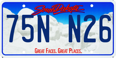 SD license plate 75NN26