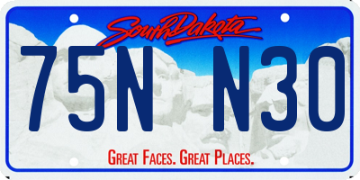 SD license plate 75NN30