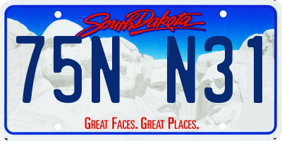 SD license plate 75NN31