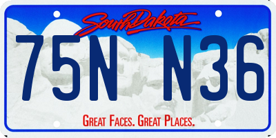 SD license plate 75NN36