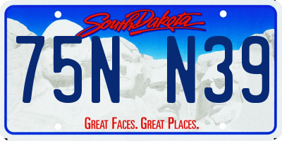 SD license plate 75NN39