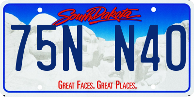 SD license plate 75NN40