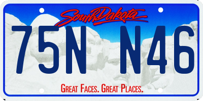 SD license plate 75NN46