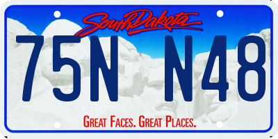 SD license plate 75NN48