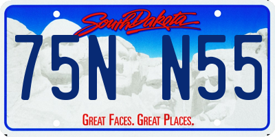 SD license plate 75NN55