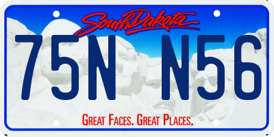 SD license plate 75NN56
