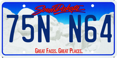 SD license plate 75NN64