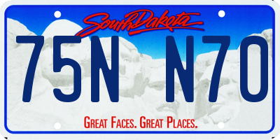 SD license plate 75NN70
