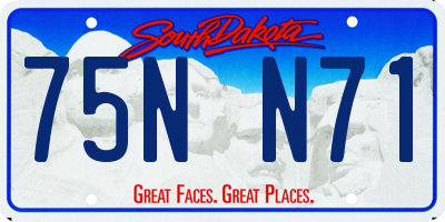 SD license plate 75NN71