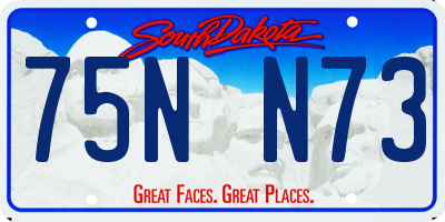 SD license plate 75NN73