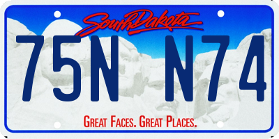 SD license plate 75NN74
