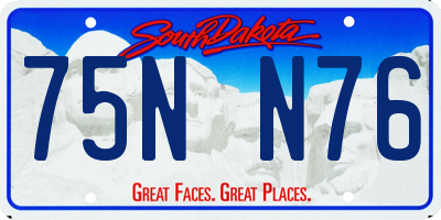 SD license plate 75NN76